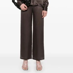 NWT IRO Jonille Silk Pants in Chocolate Brown